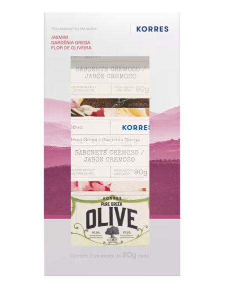 Kit Korres Milos Island Gardênia Grega, Jasmim & Flor de Oliveira (3 Produtos)