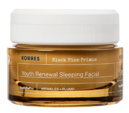 Korres Black Pine Primus Creme Facial Noturno Anti-idade Revitalizador 40ml