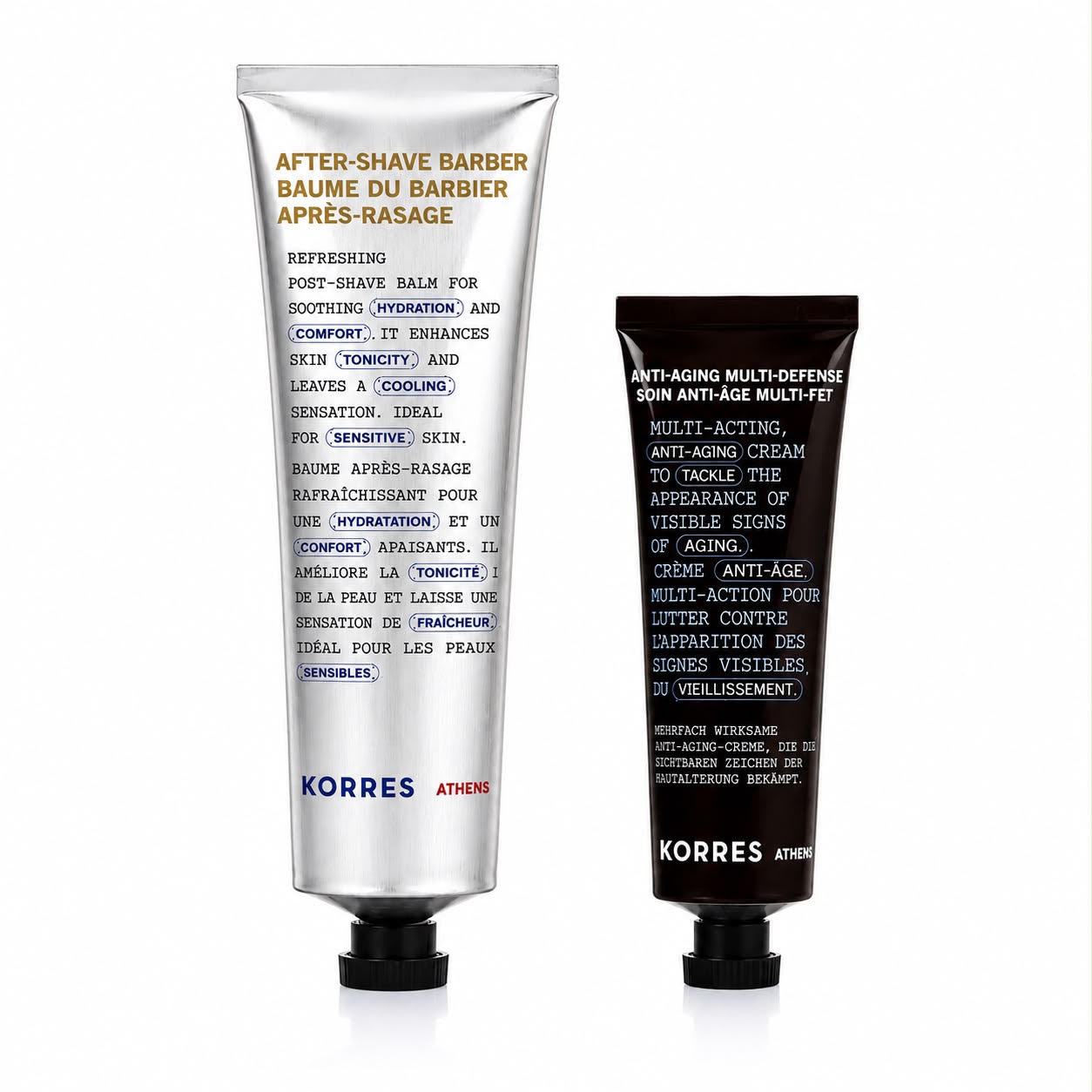 Korres - Kit Ritual Masculino Atenas - Gel Creme Hidratante + Creme Anti-idade