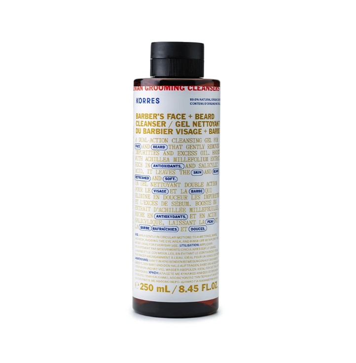 Korres Gel De Limpeza Masculino 2 X 1 - Rosto E Barba 250ml