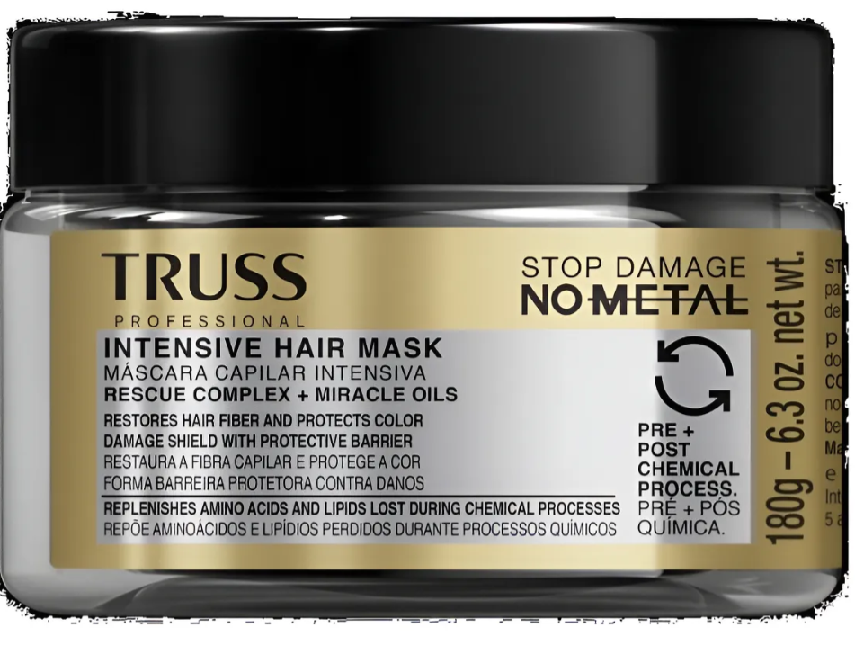 Máscara Stop Damage No Metal 180g - Truss