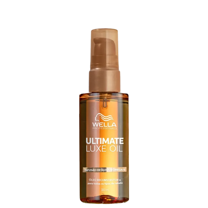 Wella Professionals Ultimate Luxe Oil Salon Full Shampoo 1L + Condicionador 1L + Máscara 500ml + Oleo 100ml