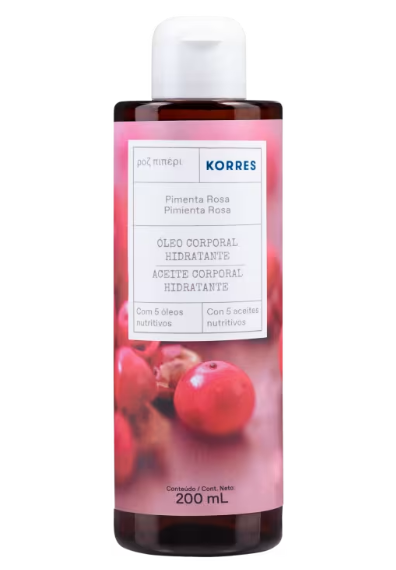 Korres Óleo Corporal Hidratante Pimenta Rosa 200ml
