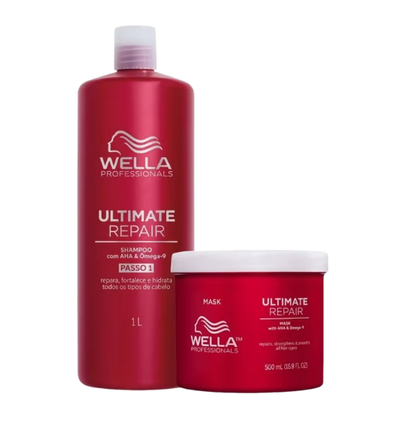 Kit Wella Professionals Ultimate Repair - Shampoo 1L + Máscara Capilar 500ml