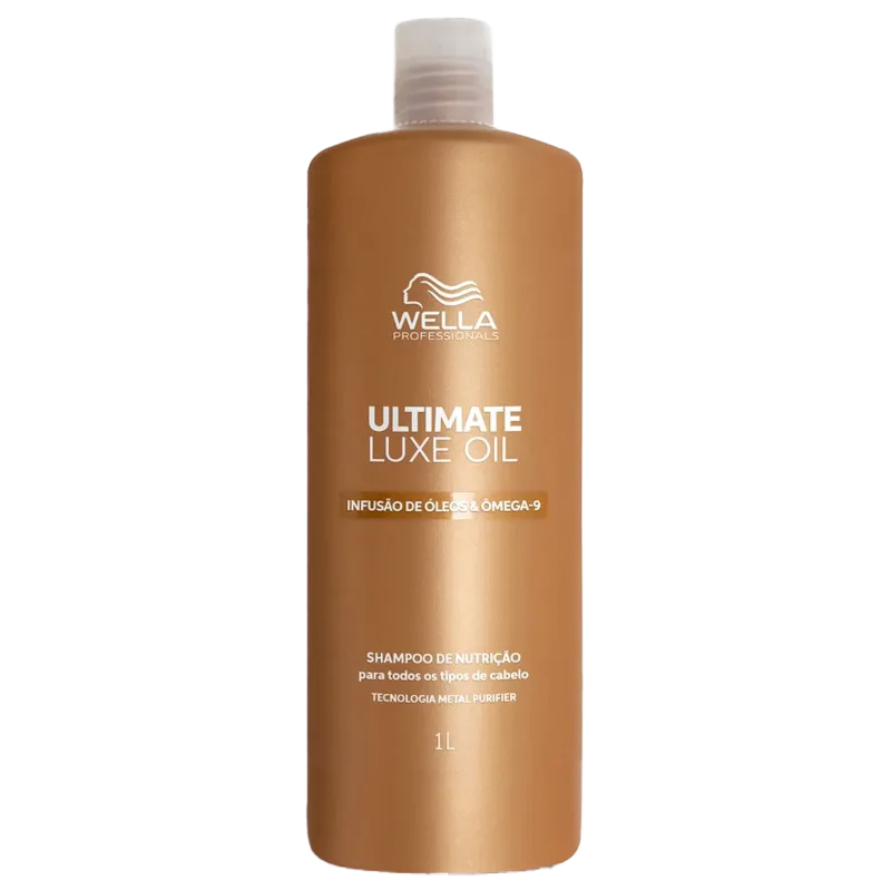 Wella Professionals Ultimate Luxe Oil Salon Full Shampoo 1L + Condicionador 1L + Máscara 500ml + Oleo 100ml