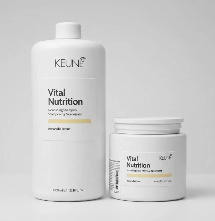 Keune Vital Nutrition Salon Intense Shampoo 1L + Máscara 500ml
