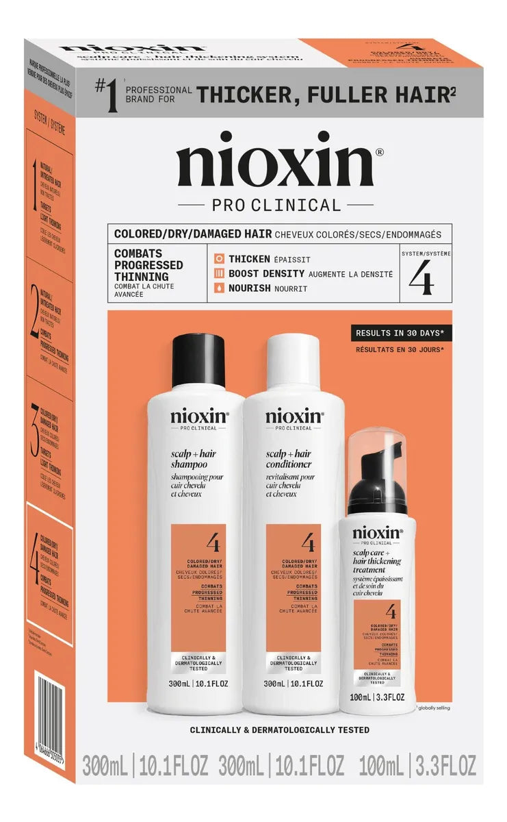 KIT NIOXIN SISTEMA 4 (CONDICIONADOR e SHAMPOO 150ml, LEAVE-IN 50ml)