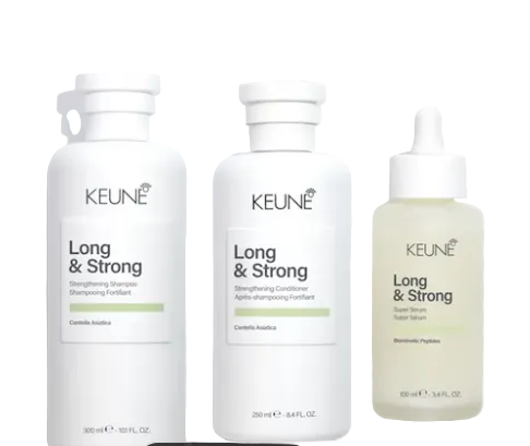 Keune Long Strong Kit Trio - Sh + Cond + Serum