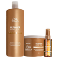 Wella Professionals Ultimate Luxe Oil Salon Trio Shampoo 1L + Máscara 500ml + Óleo 100ml