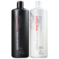 Sebastian Professional Penetraitt Salon Duo Salon Shampoo 1L + Condicionador 1L