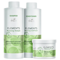 Wella Professionals Elements Renewing Essencials Super Trio Salon Shampoo 1L + Condicionador 1L + Máscara 500ml