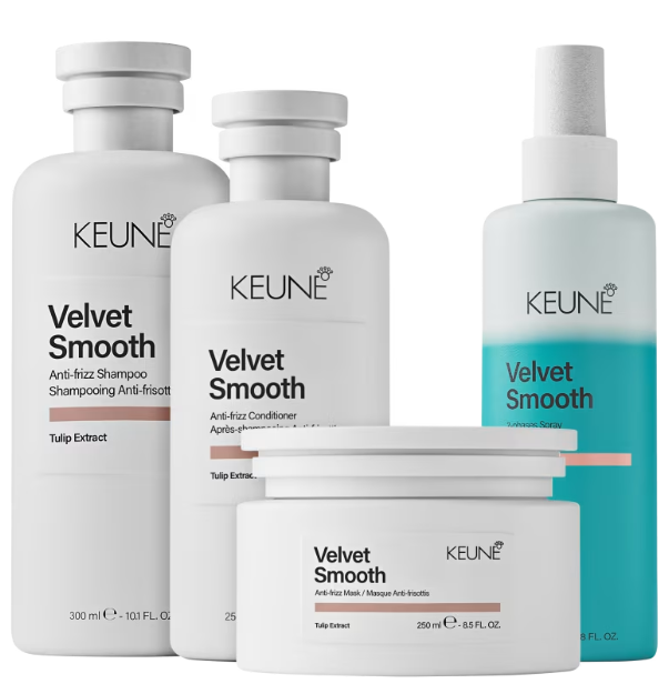 Keune Velvet Smooth Completo 4 Produtos (Sh + COnd + Mask + Leave-in)