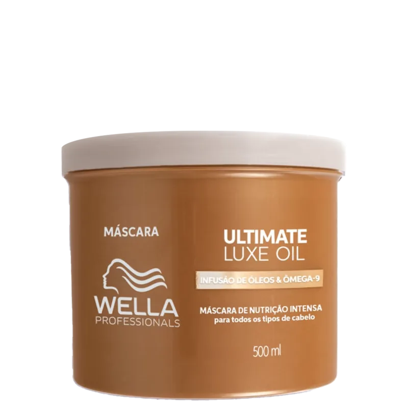 Wella Professionals Ultimate Luxe Oil Salon Full Shampoo 1L + Condicionador 1L + Máscara 500ml + Oleo 100ml