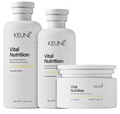 Keune Vital Nutrition Trio Shampoo 300ml + Condicionador 250ml + Máscara 250ml
